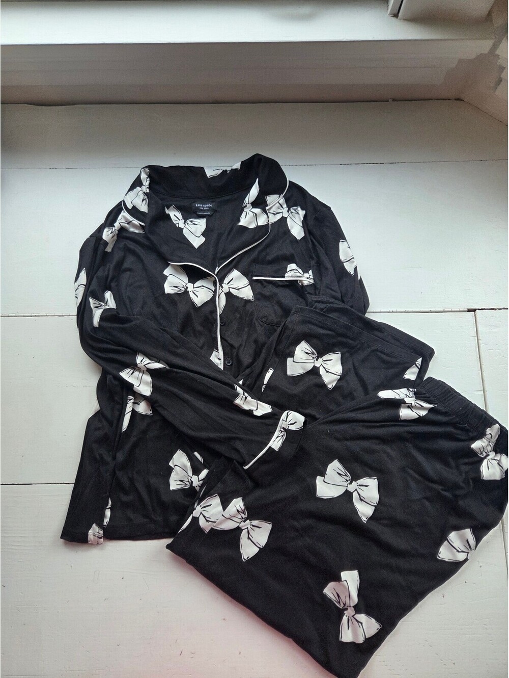 Coquette Kate Spade Bow Print Pajama Set